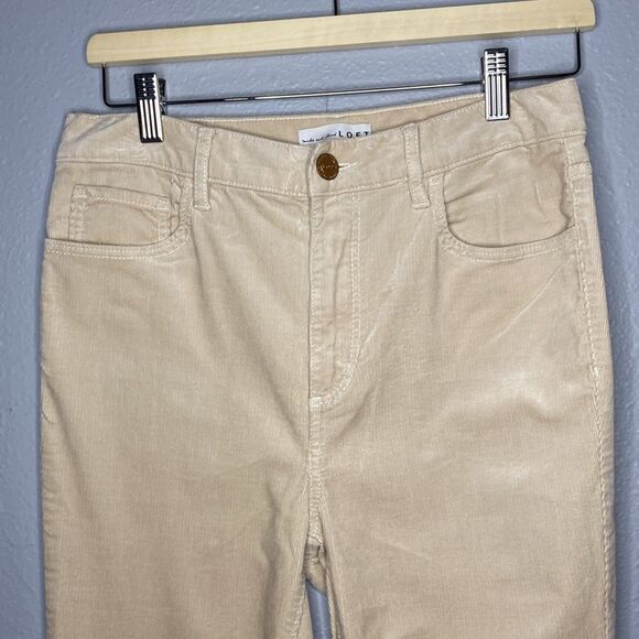 Made and Loved Loft Cream Chord Pants Size 6 - Picture 2 of 7